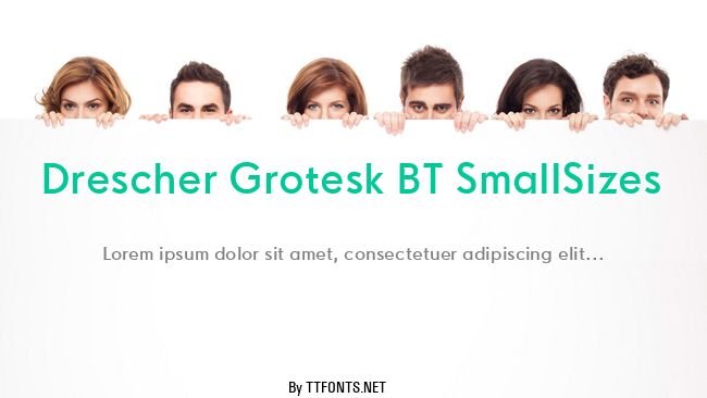 Drescher Grotesk BT SmallSizes example